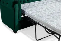 Chesterfield Lyx 3-sits Framåtbäddad bäddsoffa i sammet
