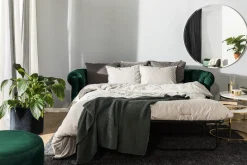 Chesterfield Lyx 3-sits Framåtbäddad bäddsoffa i sammet