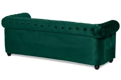 Chesterfield Lyx 3-sits Framåtbäddad bäddsoffa i sammet