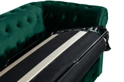 Chesterfield Lyx 3-sits Framåtbäddad bäddsoffa i sammet