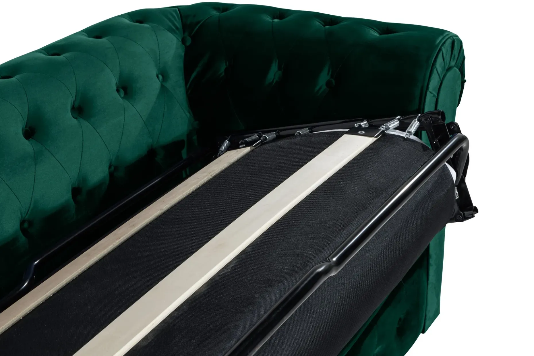 Chesterfield Lyx 3-sits Framåtbäddad bäddsoffa i sammet