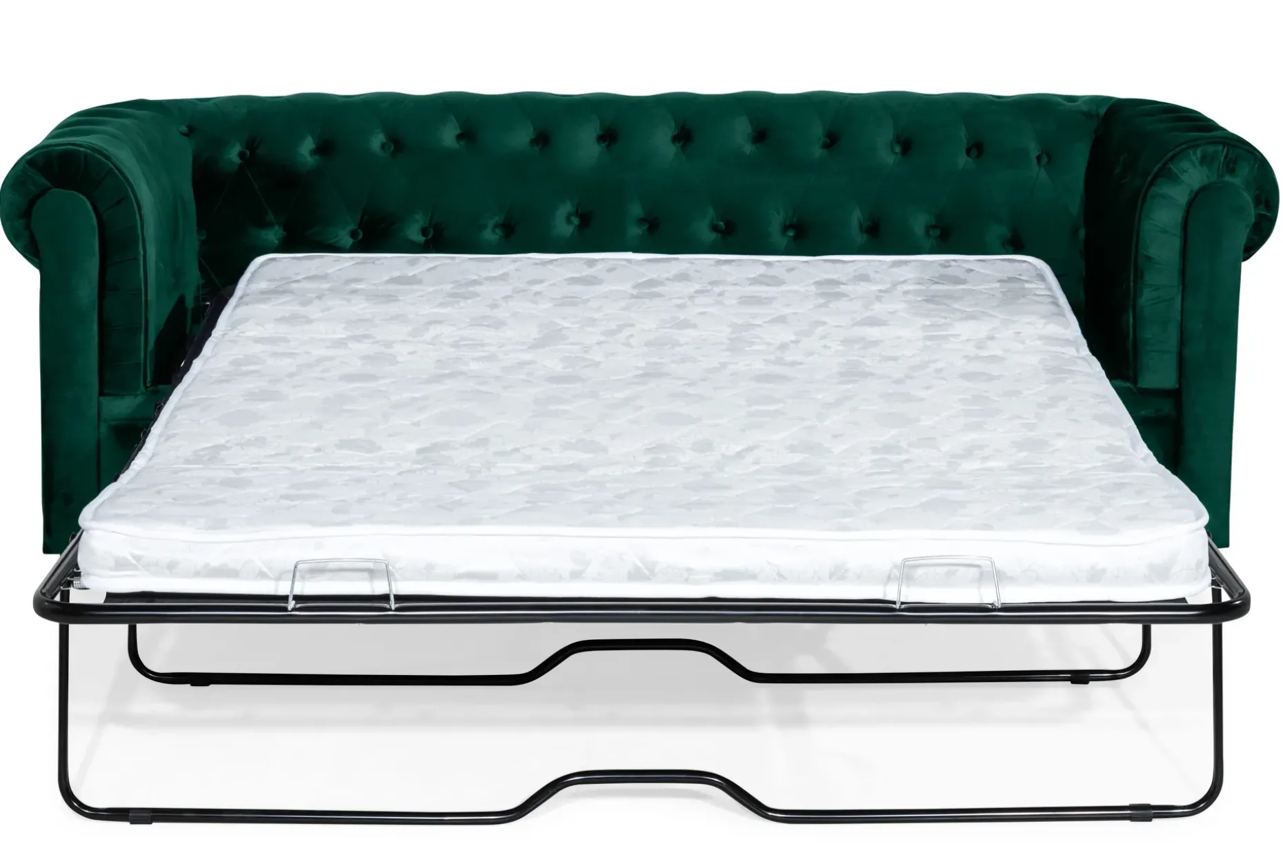 Chesterfield Lyx 3-sits Framåtbäddad bäddsoffa i sammet