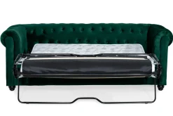 Chesterfield Lyx 3-sits Framåtbäddad bäddsoffa i sammet