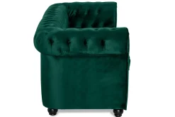 Chesterfield Lyx 3-sits Framåtbäddad bäddsoffa i sammet