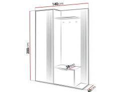 Cinerea Hallmöbel 140 cm
