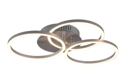 Circle LED Plafond borstad stål