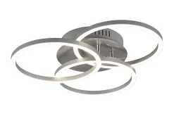 Circle LED Plafond borstad stål