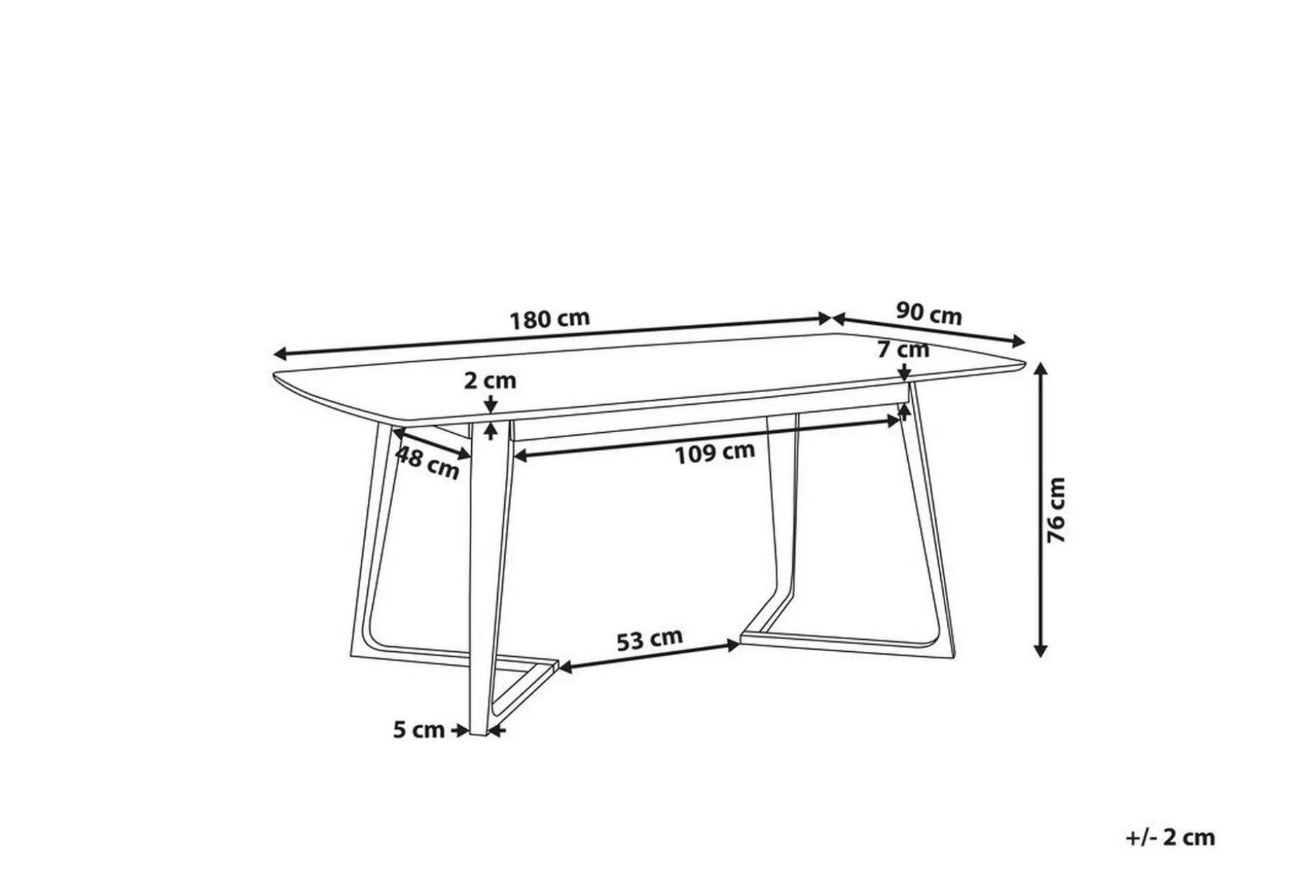Clate Matbord 180 cm
