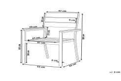 Como Trädgårdsstol 6 St 55 cm