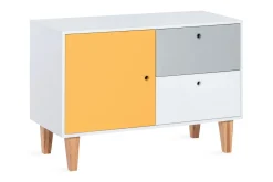 Concept Byrå Vit/Grå/Gul