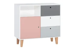 Concept Byrå Vit/Grå/Rosa