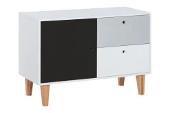 Concept Byrå Vit/Grå/Svart