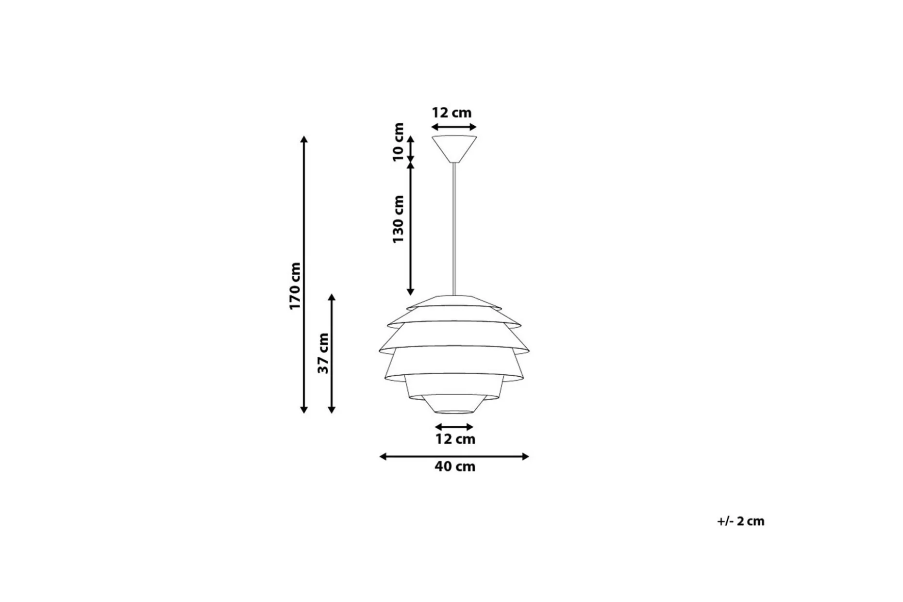 Congo Taklampa 40 cm