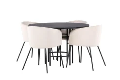Copenhagen Matgrupp 115 cm Rund med 4 Berit stolar