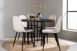 Copenhagen Matgrupp 115 cm Rund med 4 Polar stolar