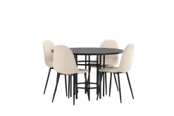 Copenhagen Matgrupp 115 cm Rund med 4 Polar stolar