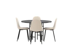 Copenhagen Matgrupp 115 cm Rund med 4 Polar stolar