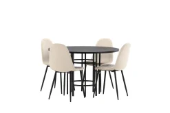 Copenhagen Matgrupp 115 cm Rund med 4 Polar stolar