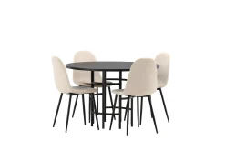Copenhagen Matgrupp 115 cm Rund med 4 Polar stolar