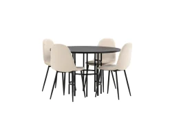 Copenhagen Matgrupp 115 cm Rund med 4 Polar stolar