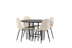 Copenhagen Matgrupp 115 cm Rund med 4 Polar stolar