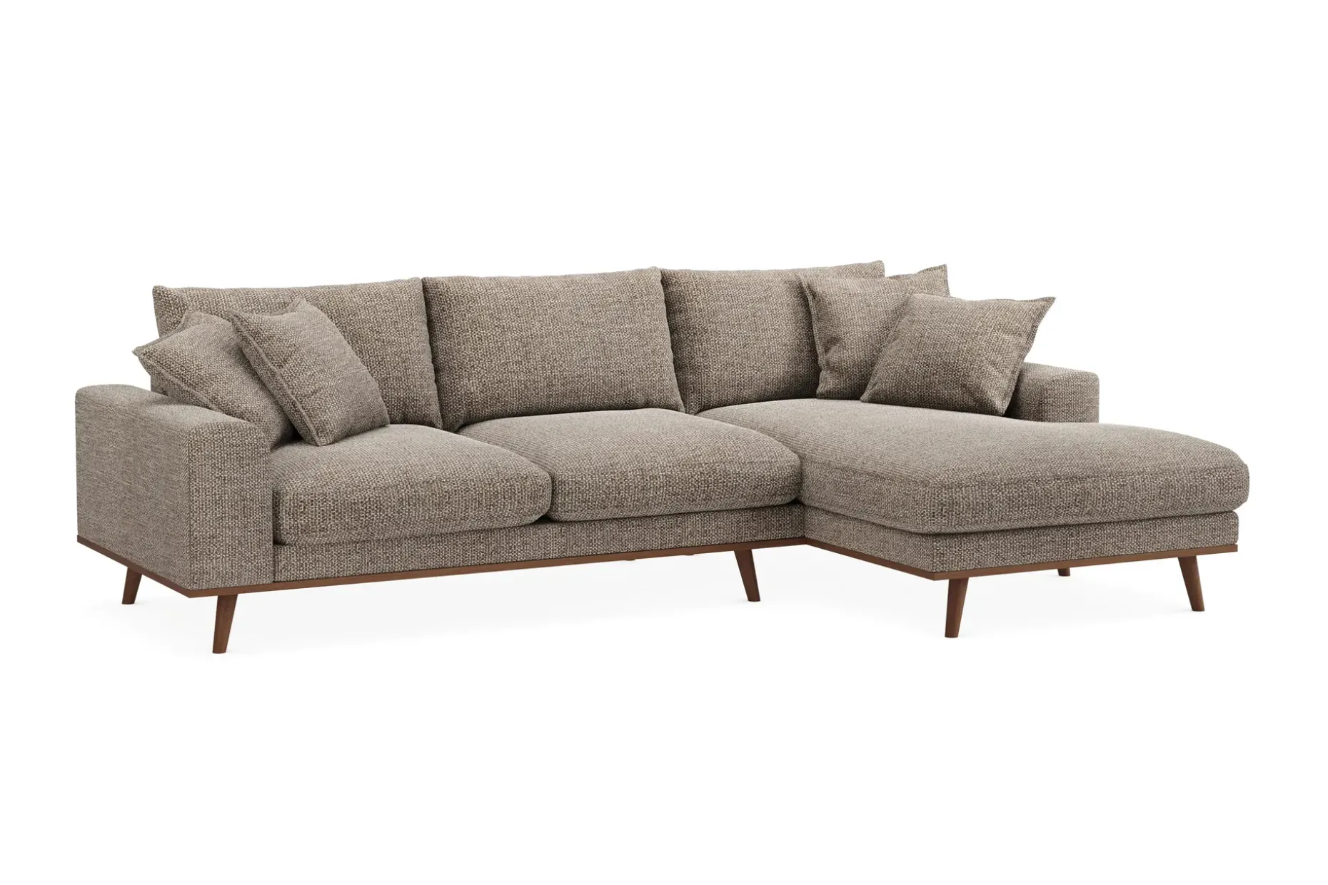 Copenhagen Premium 4-sits Högervänd L-formad Djup Divansoffa i Chenille