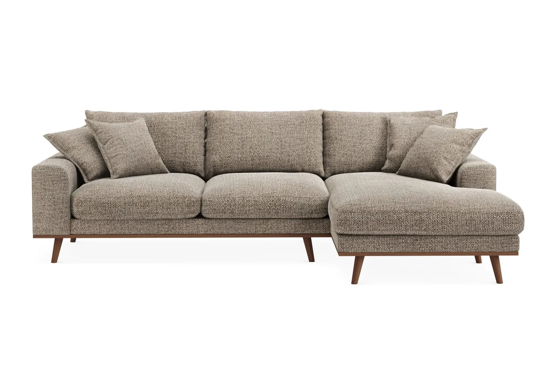 Copenhagen Premium 4-sits Högervänd L-formad Djup Divansoffa i Chenille