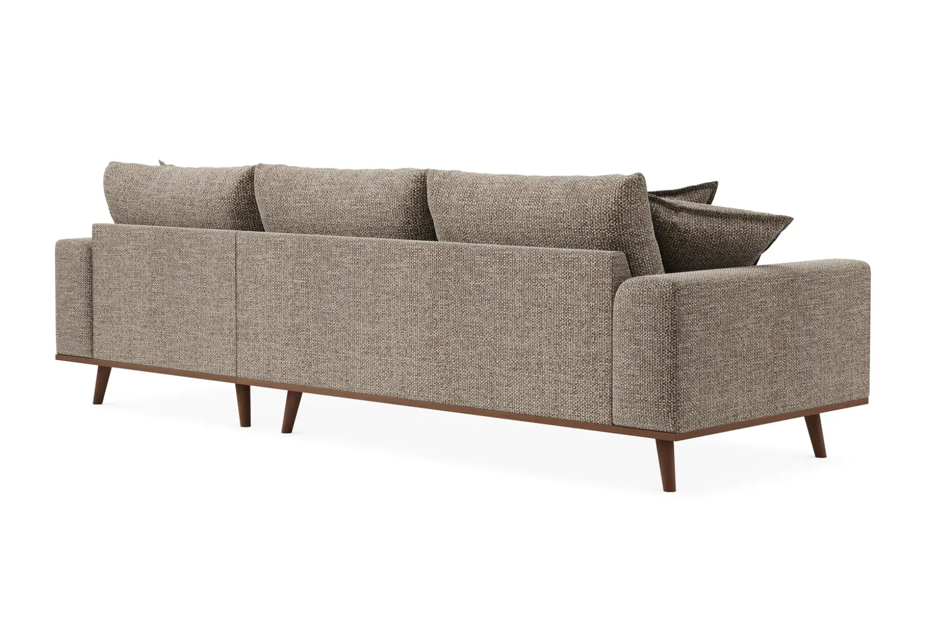 Copenhagen Premium 4-sits Högervänd L-formad Djup Divansoffa i Chenille