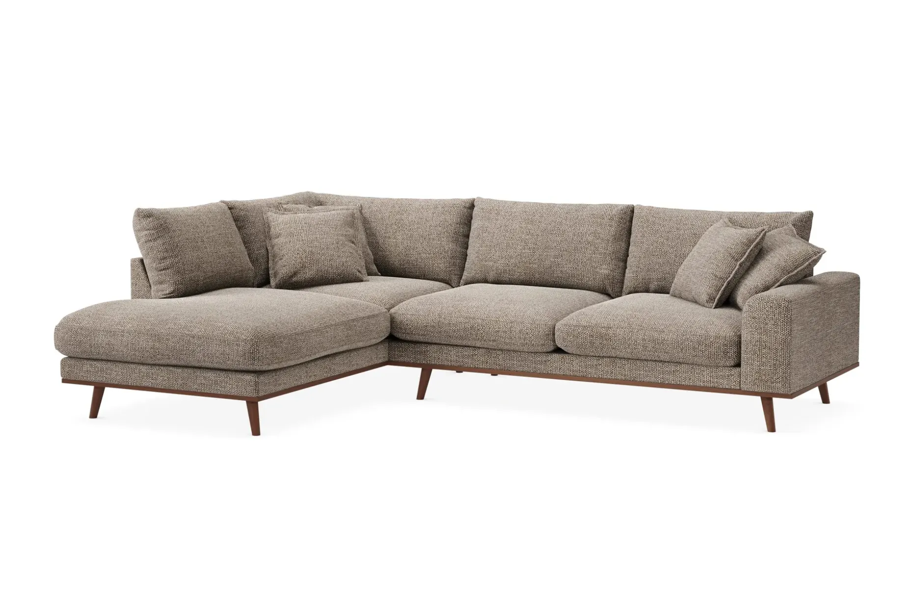 Copenhagen Premium 4-sits Vänstervänd L-formad Djup Schäslongsoffa i Chenille