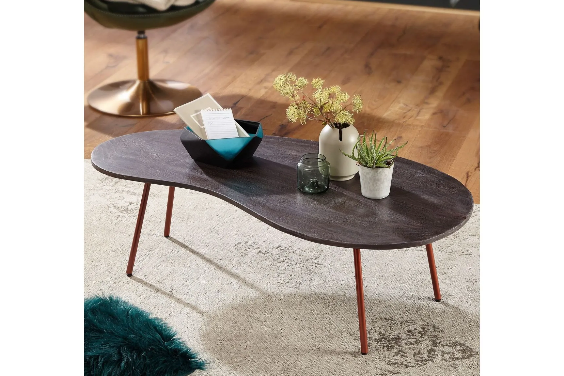 Corkrean Soffbord 122 cm Njurformat