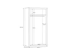 Corlius Garderob 55x109 cm