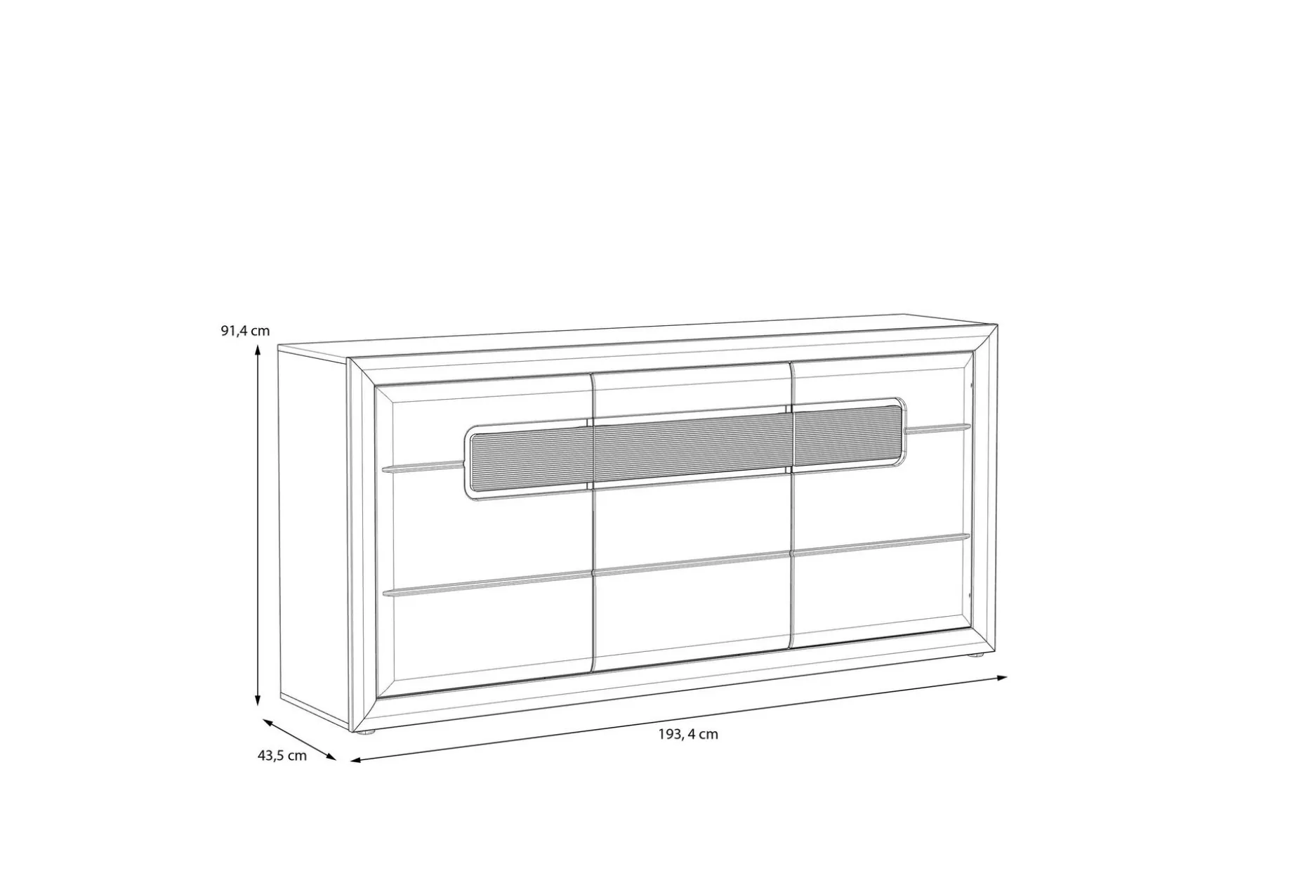 Corlius Sideboard 41x194 cm