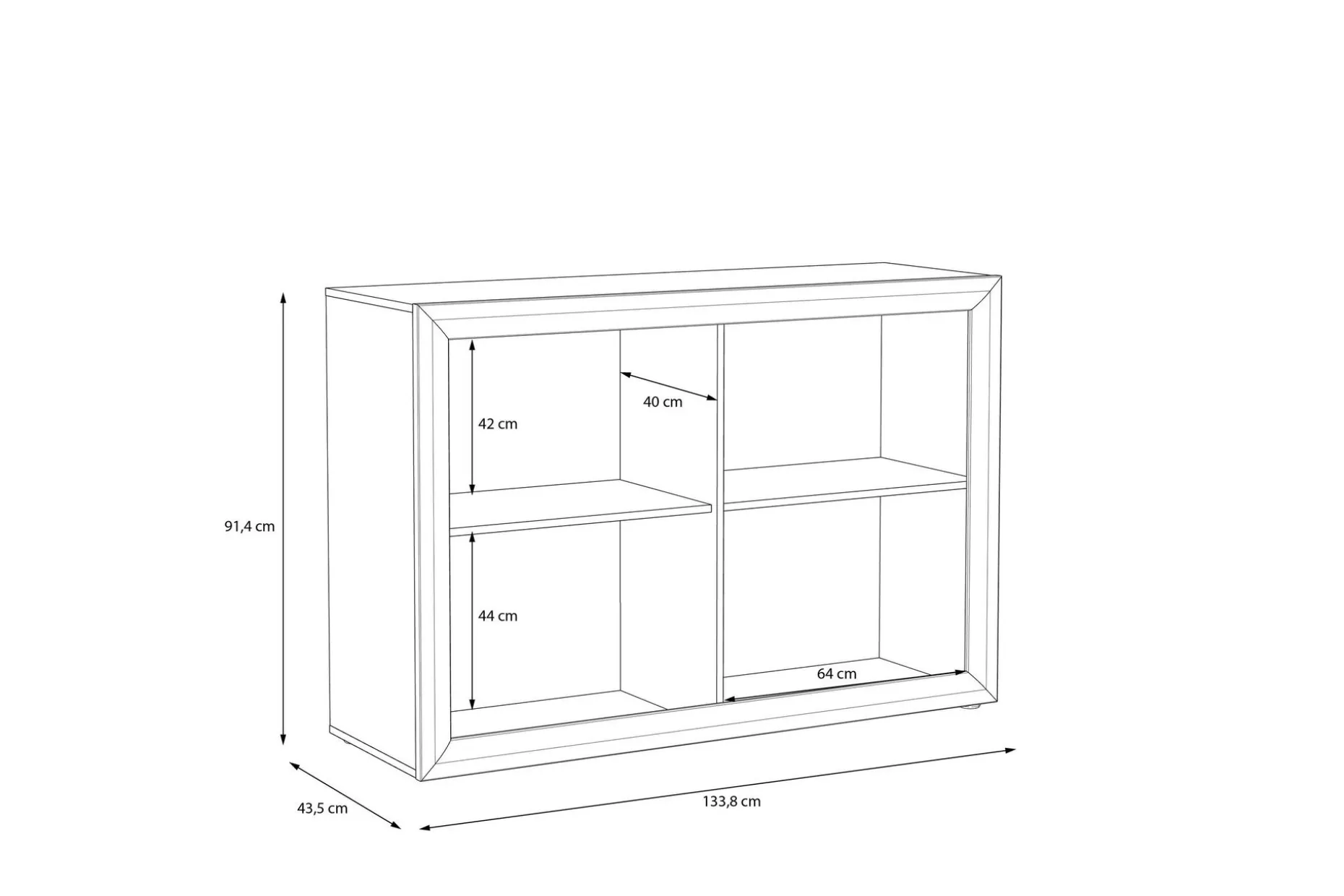 Corlius Sideboard 44x134 cm