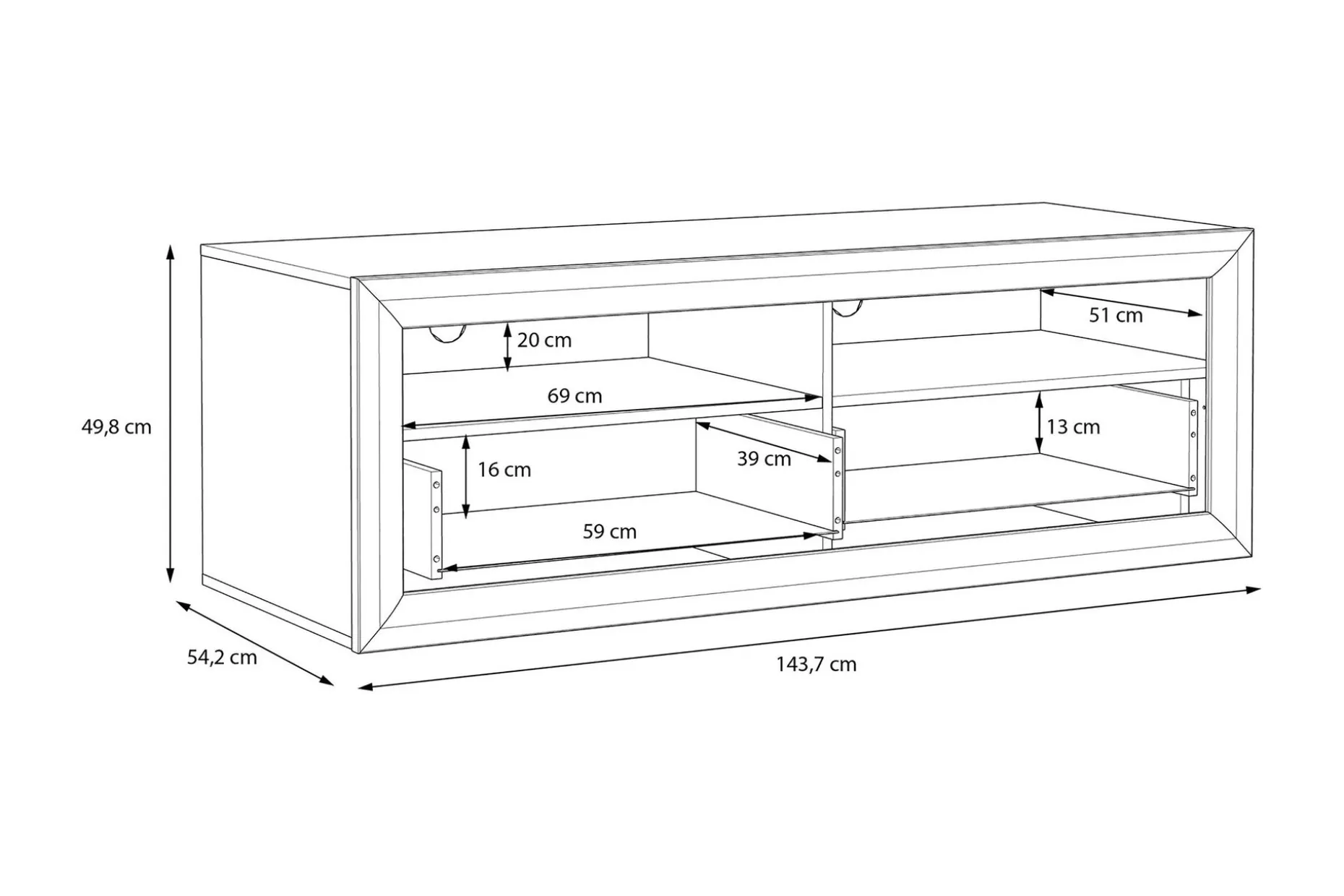 Corlius Tv-bänk 144 cm