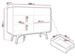 Corvan Skänk 108 cm