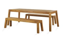 Coteto Matgrupp Utomhus 225 cm + 2 Bänkar Utomhus