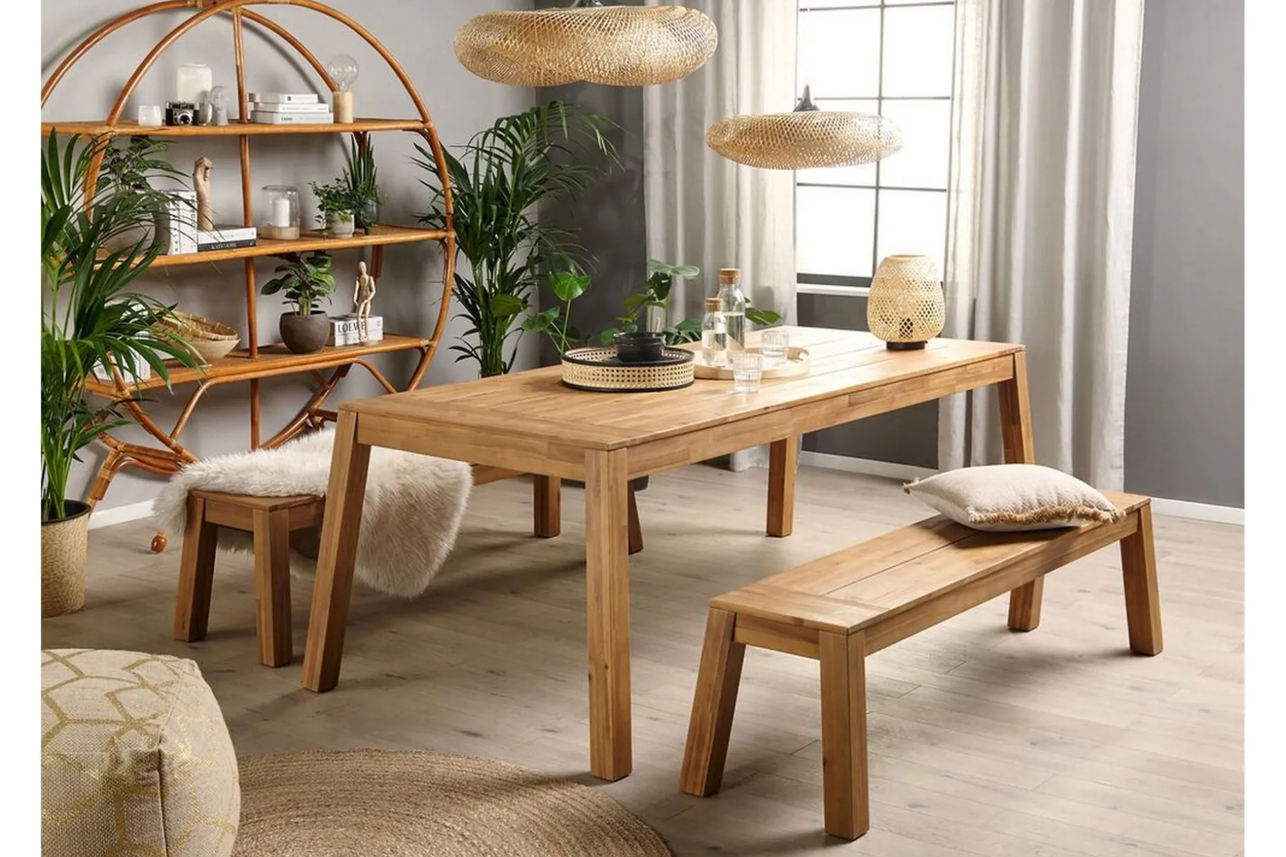 Coteto 3-sits Sittbänk Utomhus 160 cm