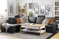 Crazy Limited Edition 4-sits Vänstervänd L-formad Schäslongsoffa i Tyg