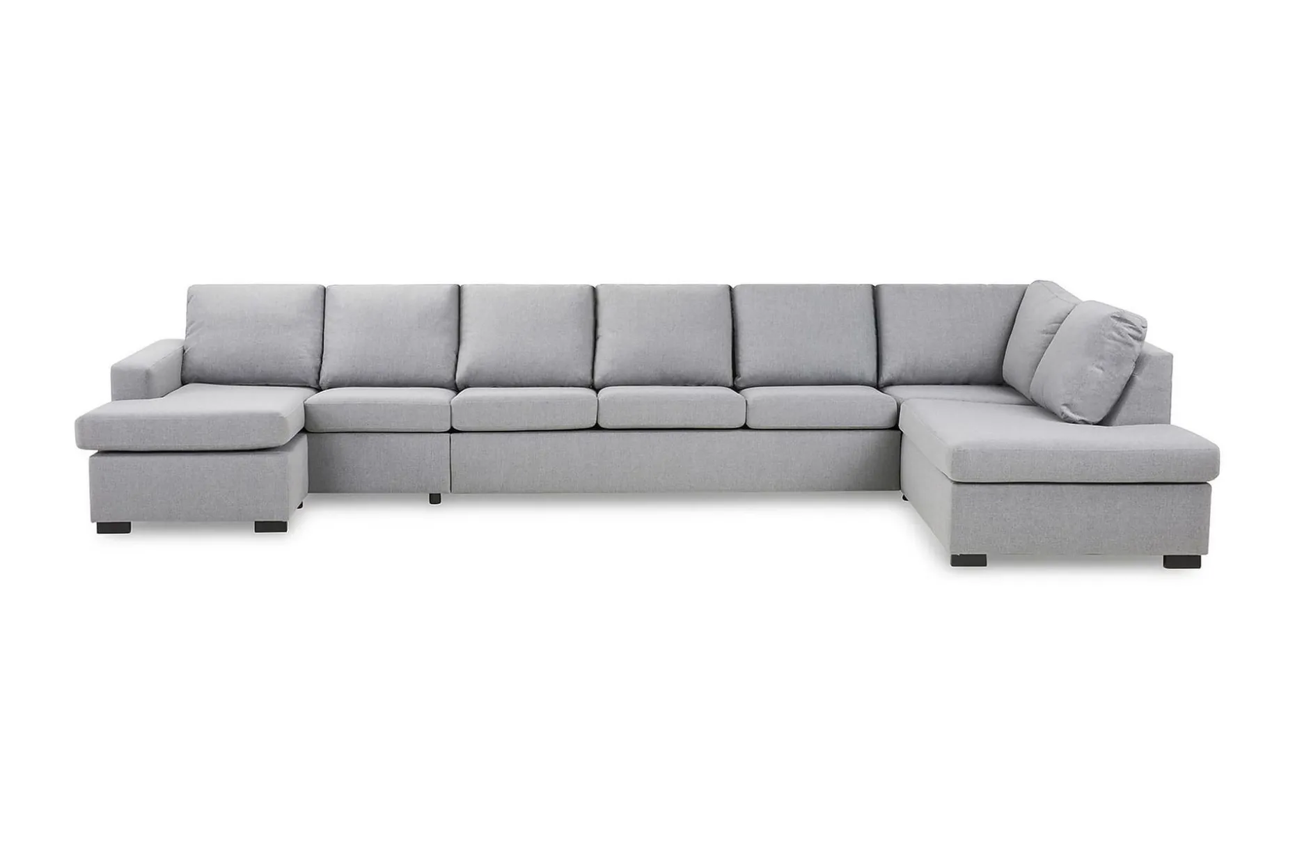Crazy 6-sits Högervänd U-formad XX-Large Soffa med Divan och Schäslong i Tyg