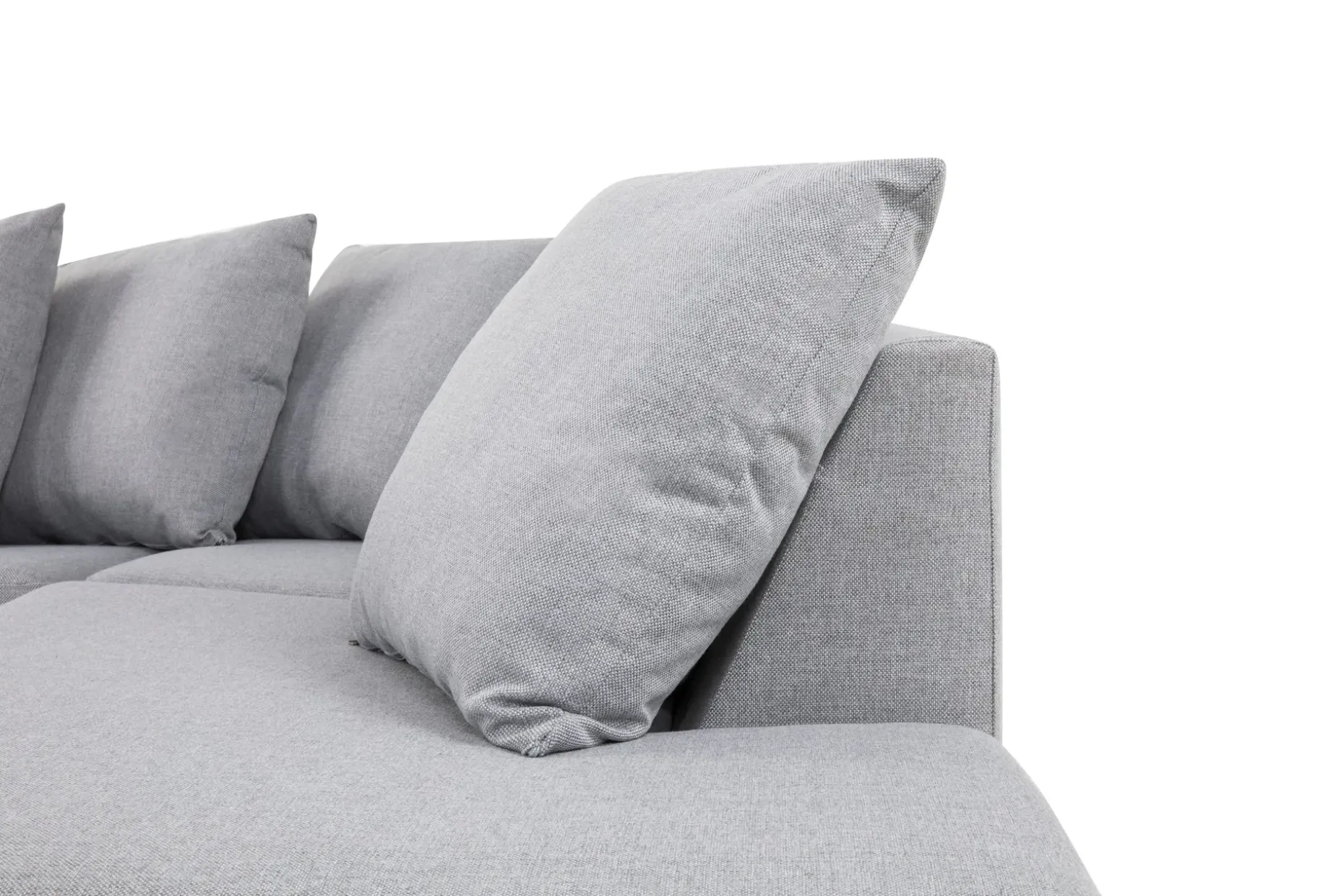 Crazy 5-sits Högervänd U-formad X-Large Soffa med Divan och Schäslong i Tyg inkl Kuvertkuddar
