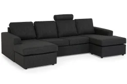 Crazy 4-sits U-formad Soffa med dubbeldivan i Tyg