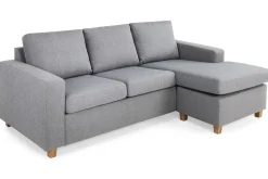 Crazy 3-sits Vändbar L-formad Divansoffa i Tyg