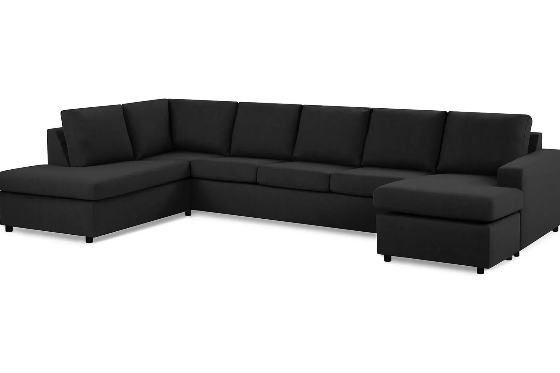 Crazy 5-sits Vänstervänd U-formad X-Large Soffa med Divan och Schäslong i Tyg