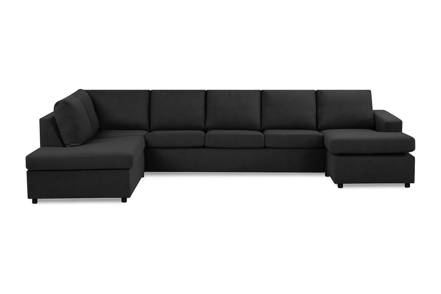 Crazy 5-sits Vänstervänd U-formad X-Large Soffa med Divan och Schäslong i Tyg