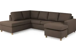 Crazy 4-sits Vänstervänd U-formad Large Soffa med Divan och Schäslong i Tyg