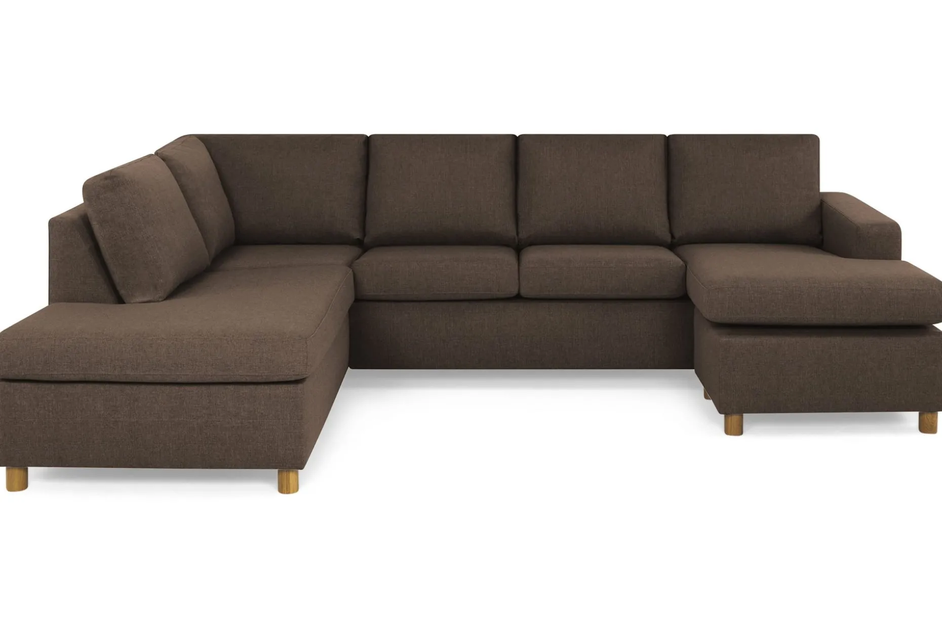 Crazy 4-sits Vänstervänd U-formad Large Soffa med Divan och Schäslong i Tyg
