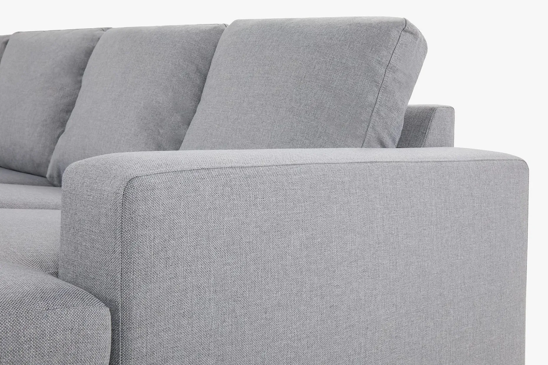 Crazy 4-sits Vänstervänd U-formad Large Soffa med Divan och Schäslong i Tyg
