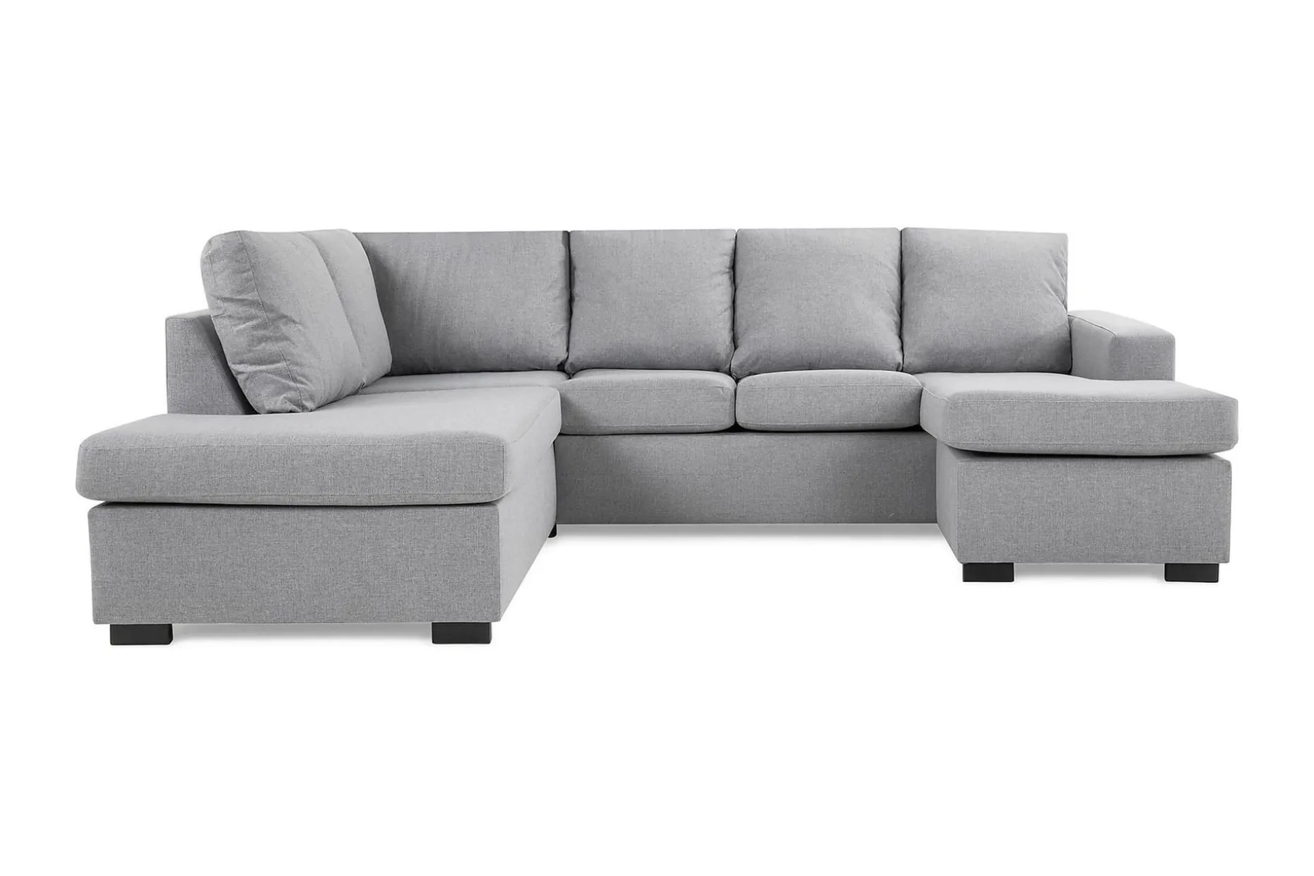 Crazy 4-sits Vänstervänd U-formad Large Soffa med Divan och Schäslong i Tyg
