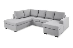 Crazy 4-sits Vänstervänd U-formad Large Soffa med Divan och Schäslong i Tyg
