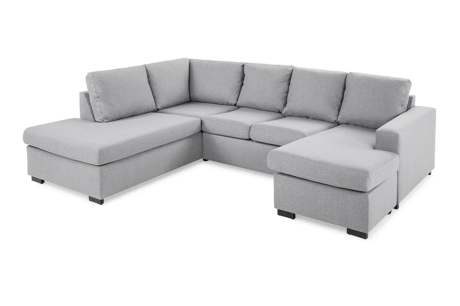 Crazy 4-sits Vänstervänd U-formad Large Soffa med Divan och Schäslong i Tyg